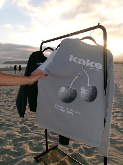 Cherries Oversized Long Sleeve T-shirt